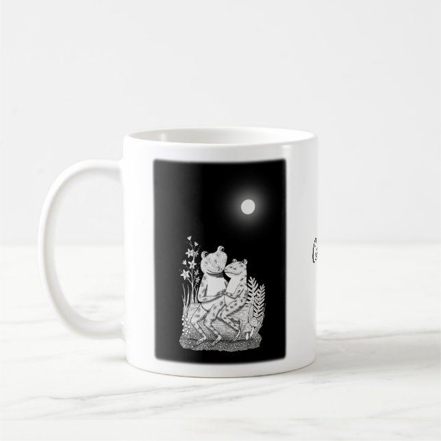 Caneca De Café Sapo Arrasou Casal Engraçado Engraçado Nome de Amo (Esquerda)