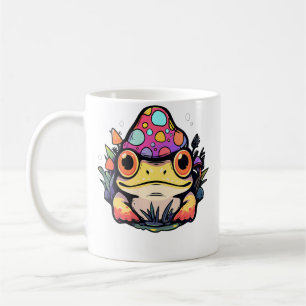 Caneca De Café Sapo Artístico Psicodélico Fofo Dj Festival Edm