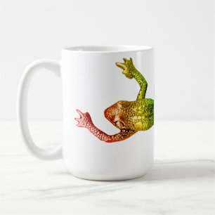 Caneca De Café Sapo colorido arco-íris de SlipperyJoe renderizado