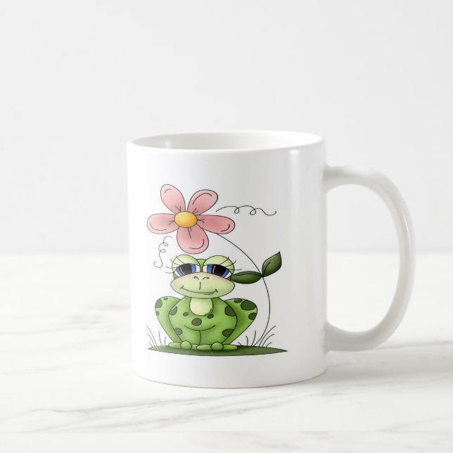 Caneca De Café Sapo com flor (Direita)