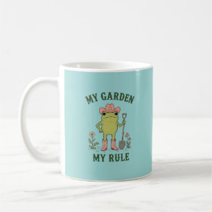 Caneca De Café Sapo Cowboy Jardineiro Meu Jardim Minha Regra