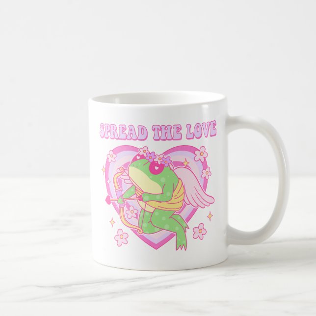 Caneca De Café Sapo Cute Cupid - Espalhe o Amor (Direita)
