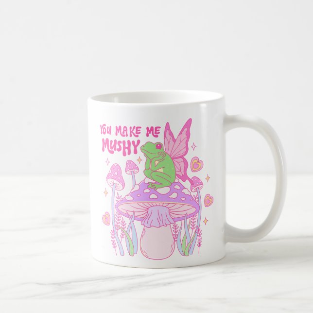 Caneca De Café Sapo de Fada e Cogumelo - Você Me Faz Maluco (Direita)