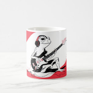 Caneca De Café Sapo de Guitarra – Arte Animal de Música Legal