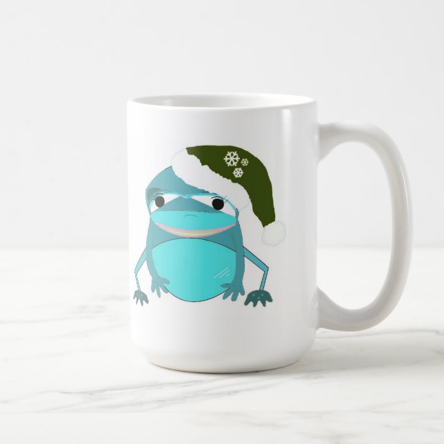 Caneca De Café Sapo de Natal Alegre (Direita)