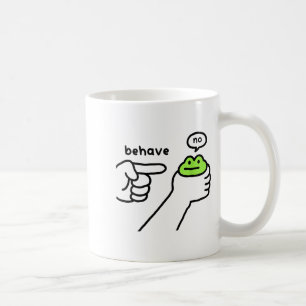Caneca De Café Sapo Desonesto Sapo Engraçado Meme Se Comporte Não