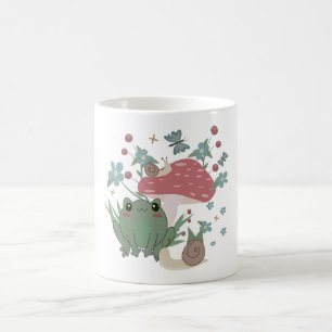 Caneca De Café Sapo e Caracol Fofos