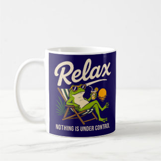 Caneca De Café Sapo engraçado relaxando