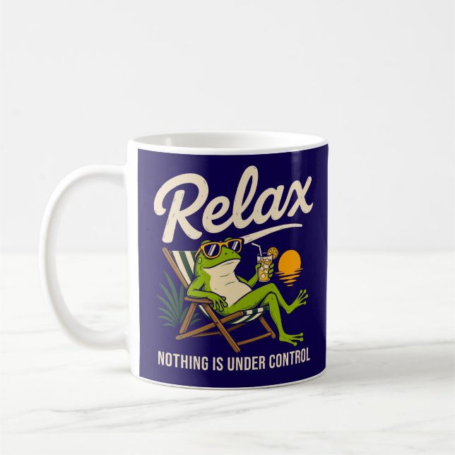 Caneca De Café Sapo engraçado relaxando (Esquerda)