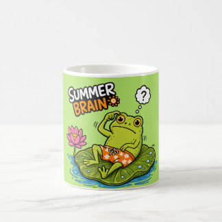 Caneca De Café Sapo Engraçado Verão Cérebro|Sapo de Desenho Engra