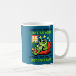 Caneca De Café Sapo eu não odeio ninguém eu ou gosto de você