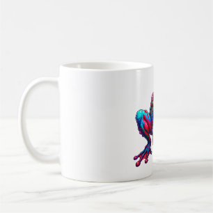 Caneca De Café Sapo Explosão Arco-íris Neon