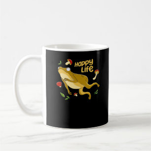 Caneca De Café Sapo Feliz Design Mínimo Essencial