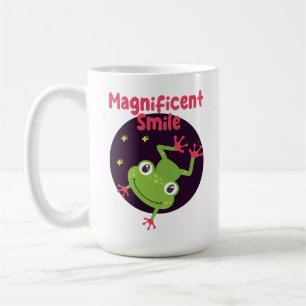 Caneca De Café Sapo feliz sorridente fofo engraçado Kawaii 