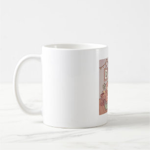Caneca De Café Sapo Fofo Lendo Um Livro Em Quarto Aconchegante