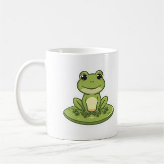 Caneca De Café Sapo Fofo PNG - Ilustração de Sapo Kawaii Design