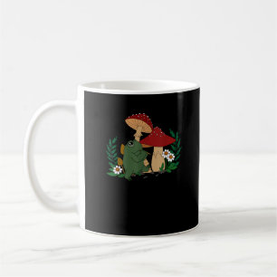 Caneca De Café Sapo Fofo Tocando Flauta Cottagecore Goblincore Ae