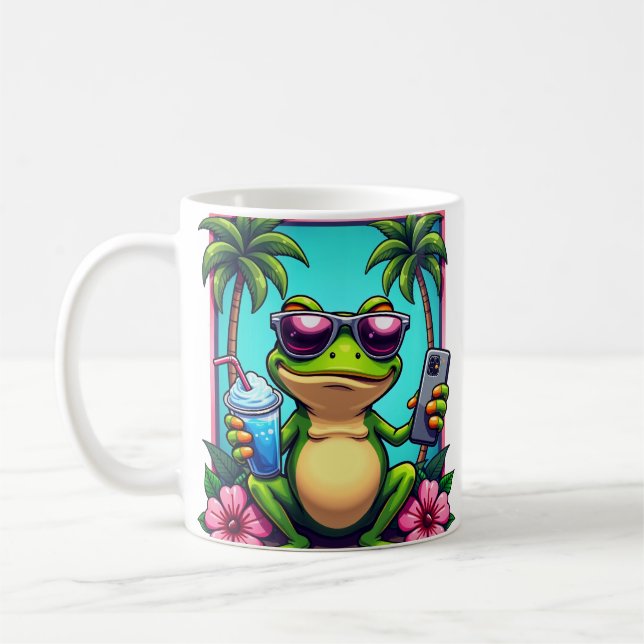 Caneca De Café Sapo Mal-Humorado Aleatório Slushie de Telefone Fl (Esquerda)