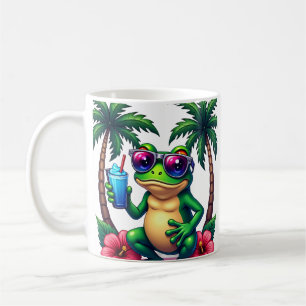 Caneca De Café Sapo Mal-Humorado Y2K Vaporwave - Energia de Sapo