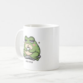 Caneca De Café Sapo rabugento com uma taça de café