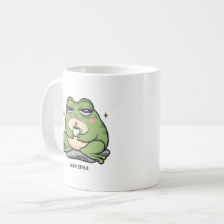 Caneca De Café Sapo rabugento com uma taça de café