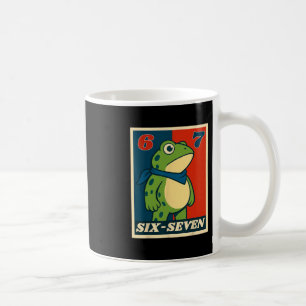 Caneca De Café Sapo Seis Sete Engraçado 6 7 Meme Geração Alpha Gí