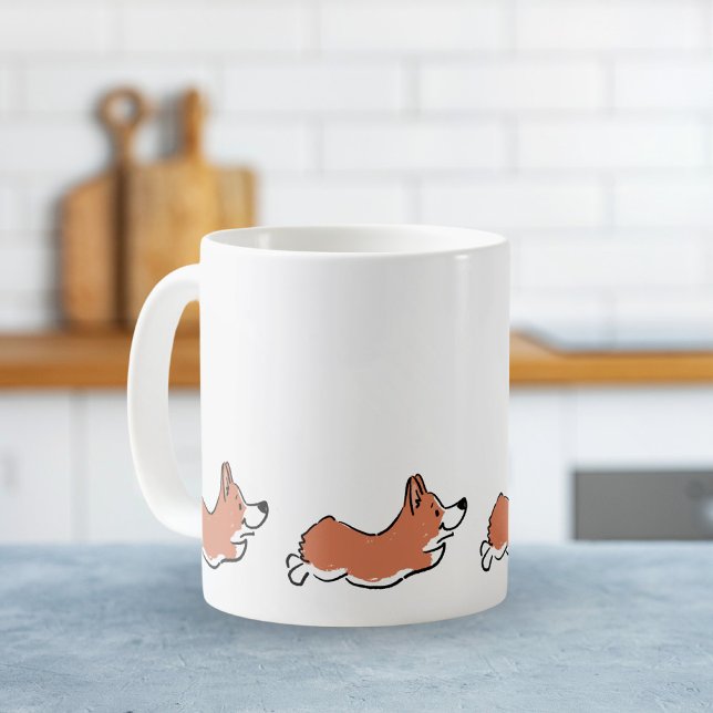 Caneca De Café Sapo Simples de Corgi Corgi (Criador carregado)