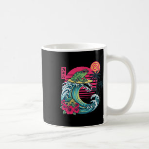 Caneca De Café Sapo Surfista Onda Japonesa Para Amantes de Férias