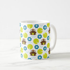 Caneca De Café Sapo & teste padrão sem emenda de Nenuphar
