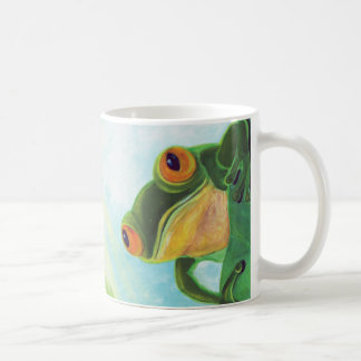 Caneca De Café Sapo verde pegando alguns raios