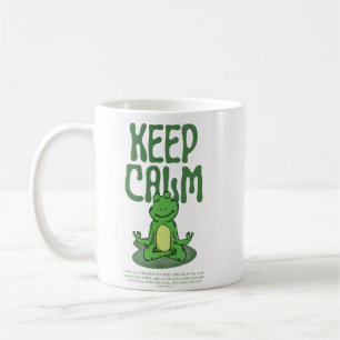 Caneca De Café Sapo Zen Divertido Mantenha a Calma