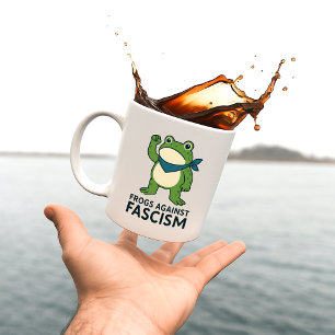 Caneca De Café Sapos Contra o Fascismo Protesto do Sapo de Portla