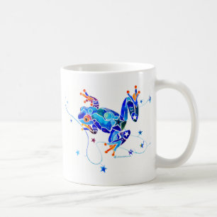 CANECA DE CAFÉ SAPOS DE ÁRVORE AZUIS LOUCOS