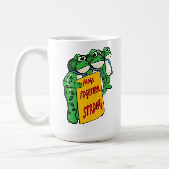 Caneca De Café Sapos Juntos Fortes  (Esquerda)
