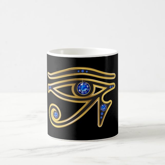 Caneca De Café Sapphire Eye Ra em Dourada Mug (Centro)