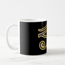 Caneca De Café Sapphire Eye Ra em Dourada Mug