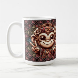Caneca De Café "Sara the Peace Monkey" 