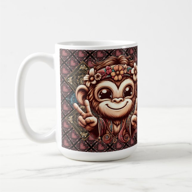 Caneca De Café "Sara the Peace Monkey"  (Esquerda)