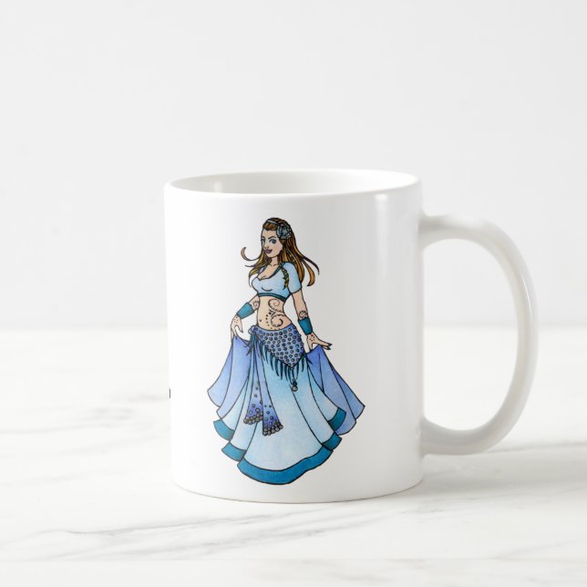 Caneca De Café Sarah Blue Bellydancer (Direita)
