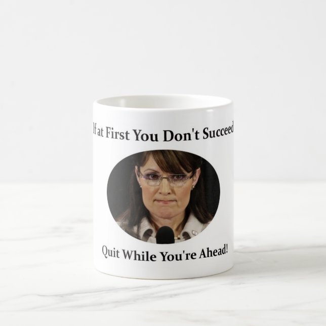 Caneca De Café Sarah Palin renuncia (Centro)