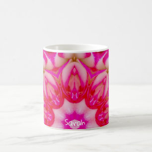 Caneca De Café SARAH ~ Rosa de Miniatura Personalizada ~ Fractal