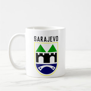 Caneca De Café Sarajevo casaco de armas, Bósnia e Herzegovina