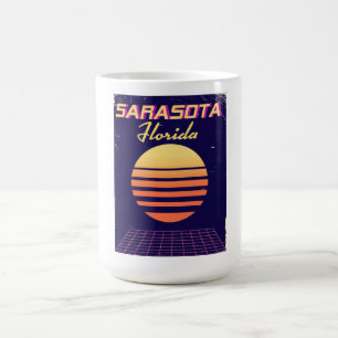 Caneca De Café Sarasota Flórida viagens vintage de 1980.