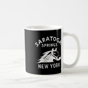 Caneca De Café Saratoga Springs Ny Cavalo Gráfico Vintage Corrida