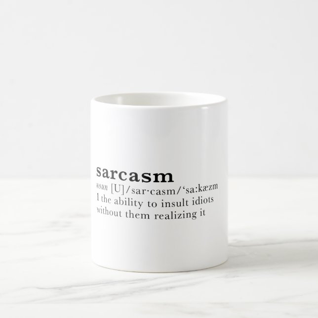 Caneca De Café Sarcasmo - a capacidade para insultar idiota… (Centro)