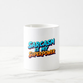 Caneca De Café Sarcasmo É Meu Superpoder - Estilo Quadrinhos