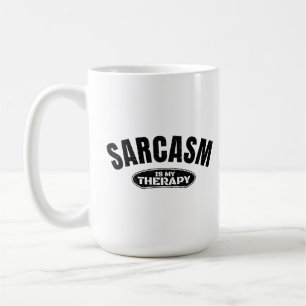 Caneca De Café Sarcasmo é minha terapia presente tipografia engra
