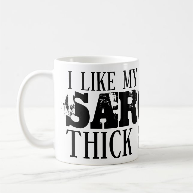 Caneca De Café Sarcasmo espesso e pesado (Esquerda)