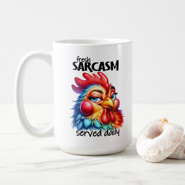 Caneca De Café Sarcasmo Fresco (Com Donut)