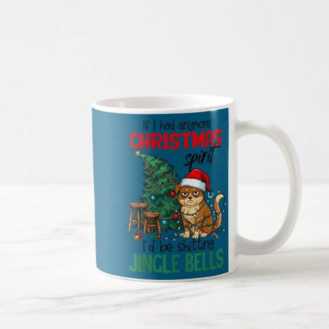 Caneca De Café Sarcastic Dog Christmas Srit Ting Jingle Bells Hum (Direita)